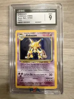 1999 Pokemon Alakazam CGC 9 Mint Holo #1 Base Set - Image 1