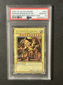 2003 Yugioh Winged Dragon Of Ra GBI-003 Secret Rare PSA 10 #003 - Image 1