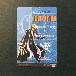 S1239 Super Rare Sanji 05 Japanese One Piece Special Party Card Bandai - Image 2