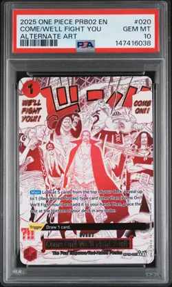 6038 Come On We'll Fight 2025 One Piece Premium #OP09-020 Alternate Art PSA 10 - Image 1