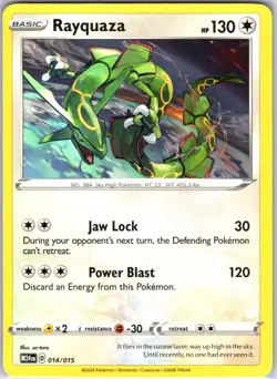 Rayquaza 014/015 Promo Regular Card McDonald's Promos 2024 Pokemon TCG LP - Image 1