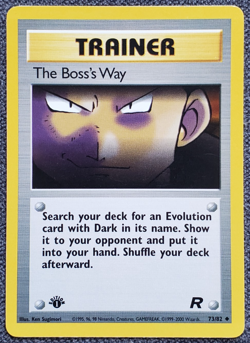 1st Edition The Boss's Way - Team Rocket - #73/82 - Vintage Pokemon Card 2000 - Image 1