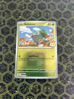 Pokemon 30th Anniversary Bulbasaur Stamped Card 001/132 2026 League Promo D19 - Image 1