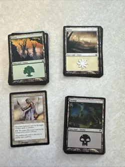 Magic the Gathering Deckmaster Land Cards (swamp, Forest, And Plains) 52 Cards - Image 1