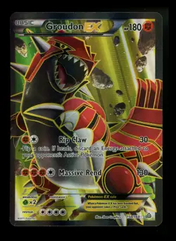 Groudon EX 150/160 XY Primal Clash 2015 Full Art Holo Rare Pokemon Card TCG - Image 1