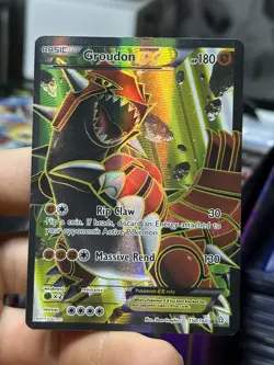 Groudon EX 150/160 XY Primal Clash 2015 Full Art Holo Rare Pokemon Card TCG - Image 3