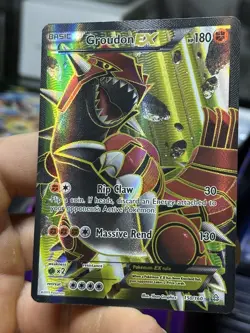 Groudon EX 150/160 XY Primal Clash 2015 Full Art Holo Rare Pokemon Card TCG - Image 4
