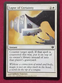 Magic The Gathering CONFLUX LAPSE OF CERTAINTY white card MTG - Image 1