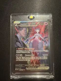 Pokemon Team Rockets Mewtwo EX Special Illustration Card 231/182 Destined Rivals - Image 1