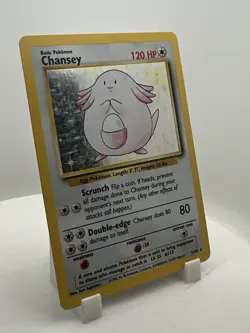 Chansey Holo 3/102 Base Set Unlimited Pokemon Card WOTC Vintage MP - Image 2