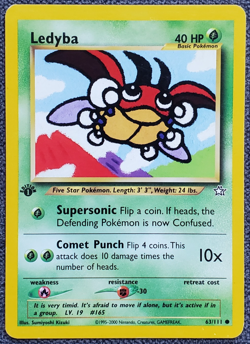 1st Edition Ledyba - Neo Genesis - #63/111 - Vintage Pokemon Card 2000 WOTC - Image 1