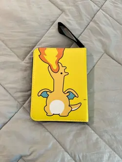 Charizard Style 4-Pocket Neon Yellow Trading Card Binder with 400 Card Capacity - Image 2
