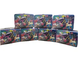 LOT OF 7 🔥Pokemon 2025 Fall Mega Collector Chest Tin Box 6 Packs & 3 Foil Cards - Image 1