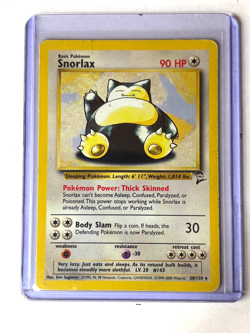 Snorlax 30/130 2000 Base Set 2 Pokemon Card TCG Vintage WOTC Non Holo Rare Lp/Mp - Image 1