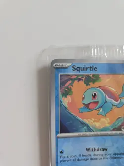 Pokemon TCG Squirtle Stamped Holo Promo Card 007/165 Pokemon Center Sealed - Image 2