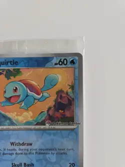 Pokemon TCG Squirtle Stamped Holo Promo Card 007/165 Pokemon Center Sealed - Image 3