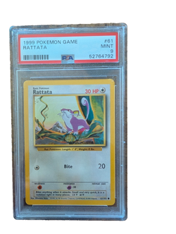 Rattata Base Set 61/102 PSA 9 Mint WOTC Pokemon Card - Image 1