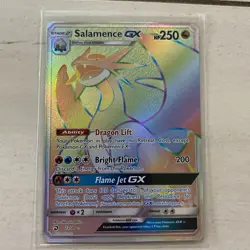 Pokemon TCG Salamence GX Dragon Majesty Holo Card 73/70 Secret Rare - Image 1