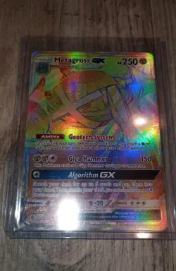 Metagross GX - 157/145 - Pokemon Guardians Rising Sun & Moon Secret Rare Card - Image 1