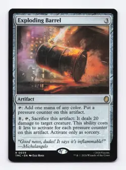 Exploding Barrel 0039 (R) MTG Commander Teenage Mutant Ninja Turtles (TMC) - Image 1