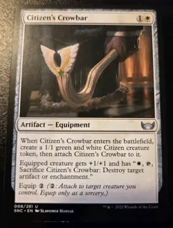 Citizen's Crowbar 008/281 Uncommon Streets Of New Capenna Magic: The Gathering - Image 1