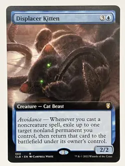 Displacer Kitten Extended Art Commander Legends Battle for Baldur's Gate 560 MTG - Image 1