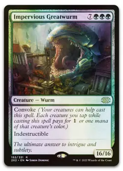 Impervious Greatwurm #152 (Foil) (NM) Double Masters 2022 2X2 Magic MTG - Image 1