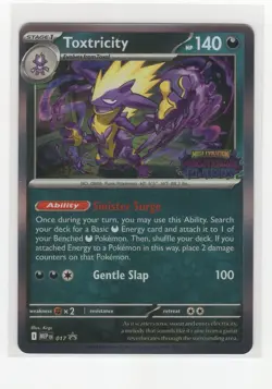 Pokemon Staff Phantasmal Flames Black Star Promo MEP 017 Toxtricity - Image 1
