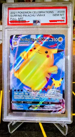 Surfing Pikachu Vmax 009 2021 Pokemon Celebrations PSA 10 - Image 3