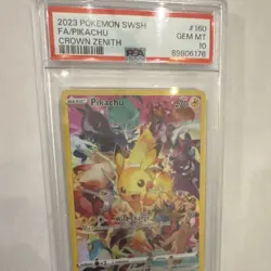 Pokemon Pikachu Full Art Secret Rare Holo Crown Zenith #160/159 PSA 10 2023 - Image 2
