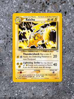 Pokemon TCG Cards Raichu 21/64 Neo Revelation Rare - Image 1