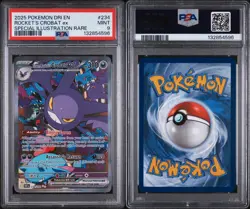 2025 POKEMON DRI EN-DESTINED RIVALS 234 TEAM ROCKET'S CROBAT EX SIR PSA 9 - Image 3