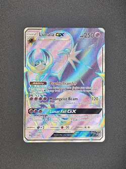 Pokemon TCG Lunala GX 141/149 Rare Sun & Moon Base Holo Foil Full Art Card - Image 1