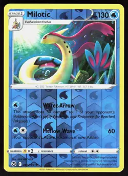 Milotic 040/195 Rare Silver Tempest Pokemon Reverse Holo Near Mint - Image 1