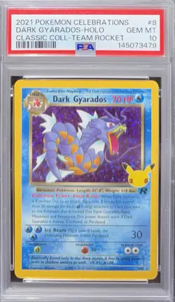 2021 POKEMON CELEBRATIONS 25TH ANNIVERSARY DARK GYARADOS-HOLO PSA 10 145073479 - Image 1