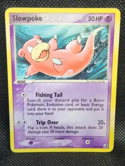 Pokemon Slowpoke Ex Unseen Forces 72/115 Played Condition - Image 1