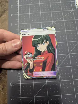 Sabrina Trainer Support Full Art Custom Pokemon Tcg - Image 3