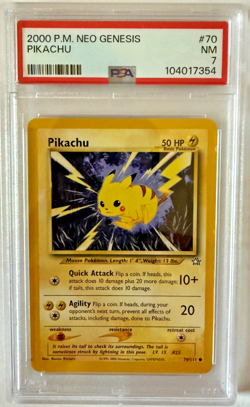 Pokemon TCG Pikachu 70/111 Neo Genesis 2000 WOTC, Near Mint - Image 1