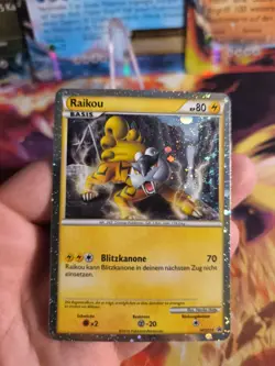 Pokemon Karte Card Raikou Hgss Black Star Promo Heartgold Soulsilver Holo Exc+ - Image 2