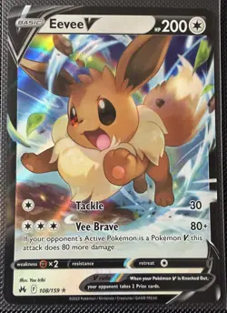 Pokemon Eevee V 108/159 Crown Zenith - Image 1