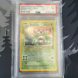 2000 Pokemon Promo VENUSAUR Holo Black Star #13 PSA 7 - Image 1