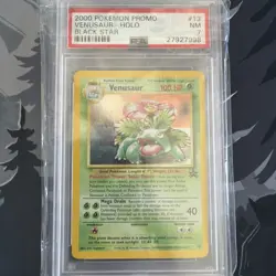 2000 Pokemon Promo VENUSAUR Holo Black Star #13 PSA 7 - Image 3