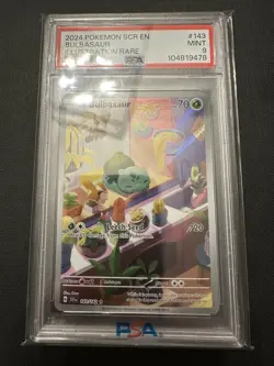 Bulbasaur 143/142 IR Pokemon Stellar Crown PSA 9 - Image 1
