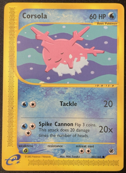 Corsola Expedition 102/165 NM Near Mint Regular Vintage Pokemon TCG - Image 1