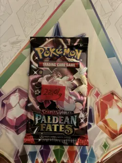 22.01g VERY HEAVY! Pokemon TCG Paldean Fates Booster Pack! SEALED! - Image 2
