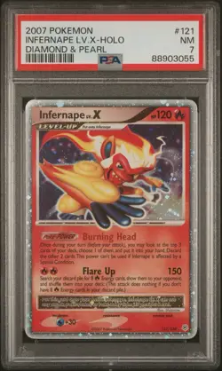 Pokemon TCG Infernape Lv.X 121/130 Diamond & Pearl Base! PSA 7! - Image 1