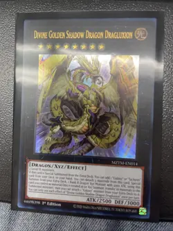 Yu-Gi-Oh! Divine Golden Shadow Dragon Dragluxion MZTM-EN014 1st Ed Holo Effect … - Image 1