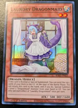 Laundry Dragonmaid RA03-EN021 1st Ed Super Rare Quarter Century Bonanza Yu-Gi-Oh - Image 1