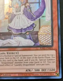 Laundry Dragonmaid RA03-EN021 1st Ed Super Rare Quarter Century Bonanza Yu-Gi-Oh - Image 5