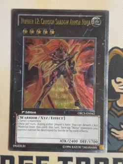 Number 12: Crimson Shadow Armor Ninja ORCS-EN042 Ultimate Rare 1st Edition LP EU - Image 3